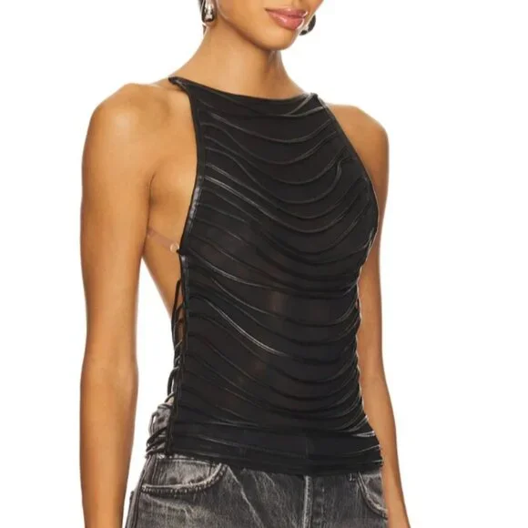 Jaded London Strings Attached Backless Top - Picture 1 of 4